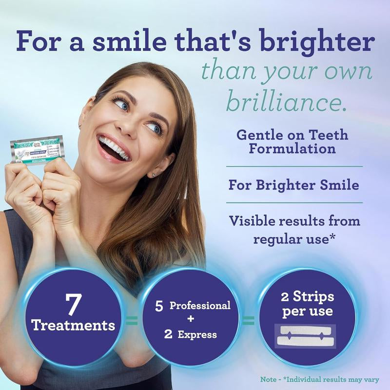 Achieve a Dazzling Smile with Gurunanda Whitening Strips - 7-Day Treatment for Sensitive Teeth - Enamel-Safe & Mess-Free!